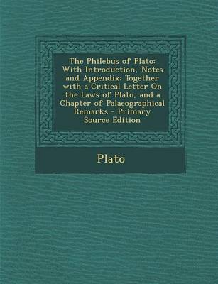 Book cover for The Philebus of Plato