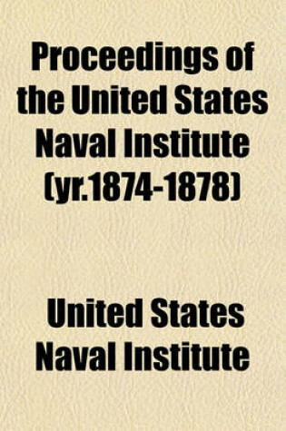 Cover of Proceedings of the United States Naval Institute (Yr.1874-1878)