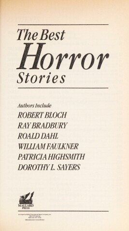 Book cover for The Best Horror Stories