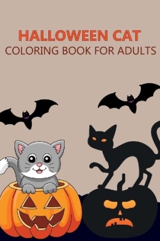 Cover of Halloween Cat Coloring Book For Adults