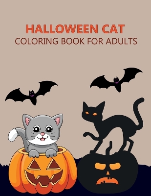 Book cover for Halloween Cat Coloring Book For Adults