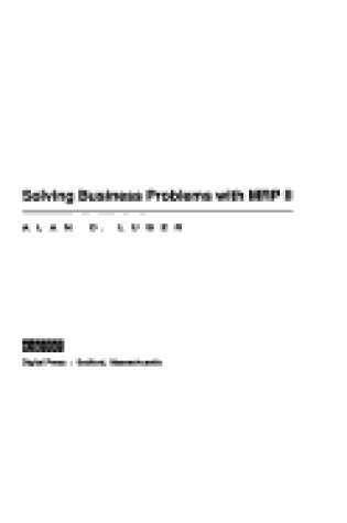 Cover of Solving Business Problems with Mrp II