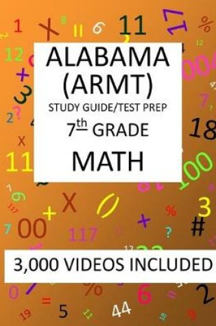 Cover of 7th Grade ALABAMA ARMT, 2019 MATH, Test Prep