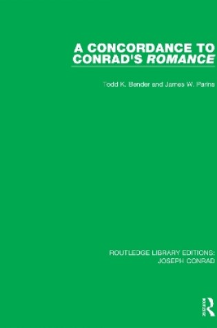 Cover of A Concordance to Conrad's Romance
