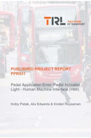 Cover of Pedal Application Error: Pedal Indicator Light - Human Machine Interface (HMI)
