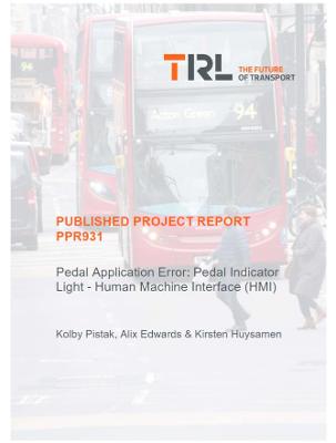 Book cover for Pedal Application Error: Pedal Indicator Light - Human Machine Interface (HMI)