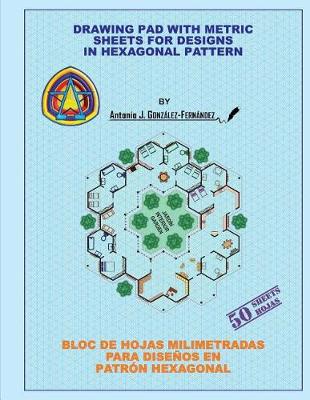 Book cover for Drawing Pad with Metric Sheets for Designs in Hexagonal Pattern