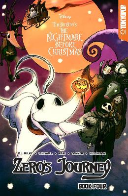 Book cover for Disney Manga: Tim Burton's The Nightmare Before Christmas - Zero's Journey Graphic Novel, Book 4