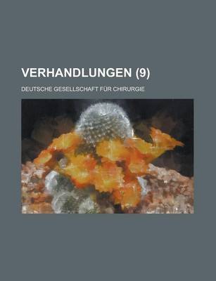 Book cover for Verhandlungen (9)