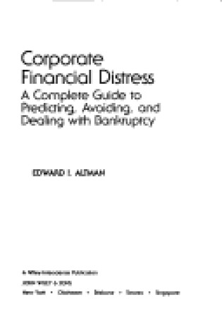 Cover of Corporate Financial Distress