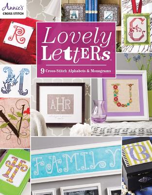 Book cover for Lovely Letters: 9 Cross-Stitch Alphabets & Monograms