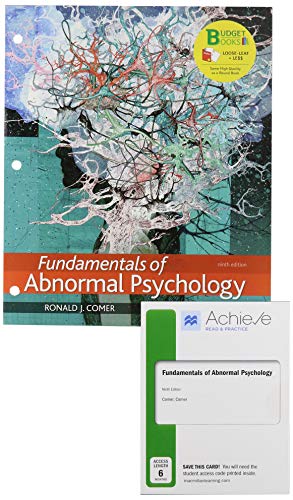 Book cover for Loose-Leaf Version for Fundamentals of Abnormal Psychology & Achieve Read & Practice for Fundamentals of Abnormal Psychology (Six-Months Access)