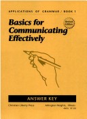 Cover of Applications of Grammar Book 1 Answer Key