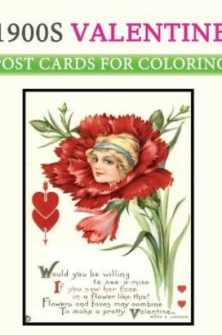 Cover of 1900s valentine post cards for coloring