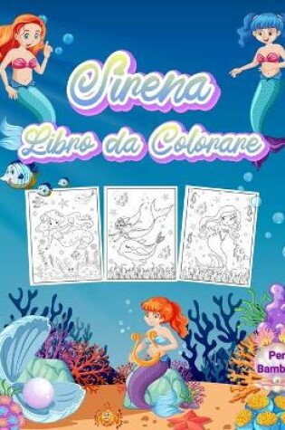 Cover of Sirena Libro da Colorare per Bambini