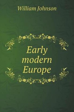 Cover of Early modern Europe