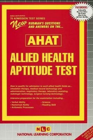 Cover of ALLIED HEALTH APTITUDE TEST (AHAT)