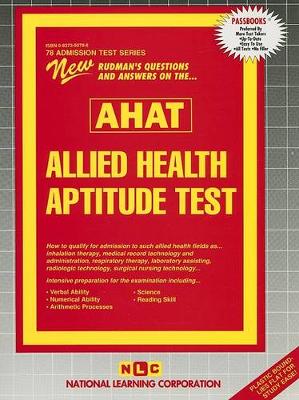 Book cover for ALLIED HEALTH APTITUDE TEST (AHAT)