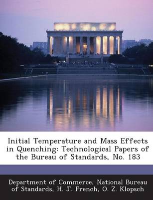 Book cover for Initial Temperature and Mass Effects in Quenching