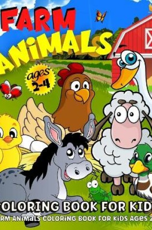 Cover of Farm Animals Coloring Book For Toddlers