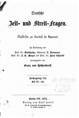 Book cover for Deutsche zeit und streitfragen Flugschriften zur kenntniss der gegenwart