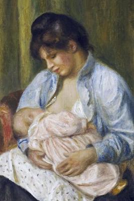 Book cover for 150 page lined journal A Woman Nursing a Child, 1894 Pierre Auguste Renoir
