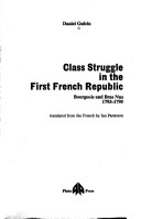 Book cover for Class Struggle in the First French Republic