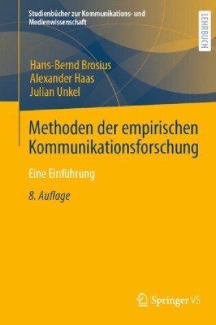 Cover of Methoden der empirischen Kommunikationsforschung