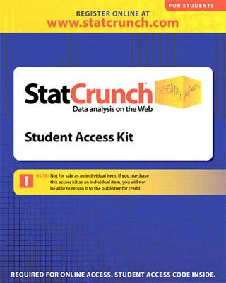 Book cover for statCrunch -- Standalone Access Card (6-month access)