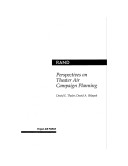 Book cover for Perspectives on Theater Air Campaign Planning