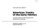 Cover of American Trucks of the Early Thirties