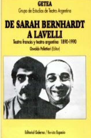 Cover of de Sarah Bernardt A Lavelli