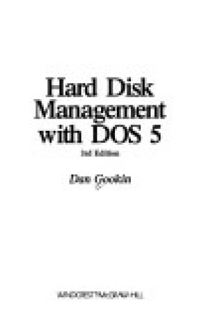 Cover of Hard Disk Management with DOS 5