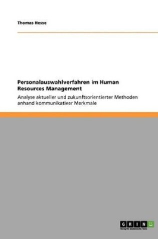 Cover of Personalauswahlverfahren Im Human Resources Management