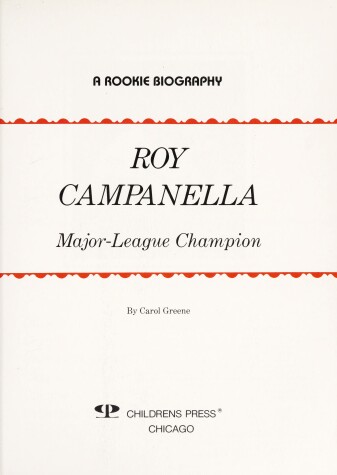 Book cover for Roy Campanella