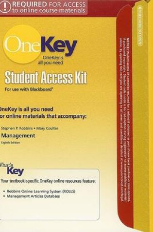 Cover of OneKey Blackboard, Student Access Kit,  Management