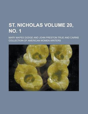 Book cover for St. Nicholas Volume 20, No. 1