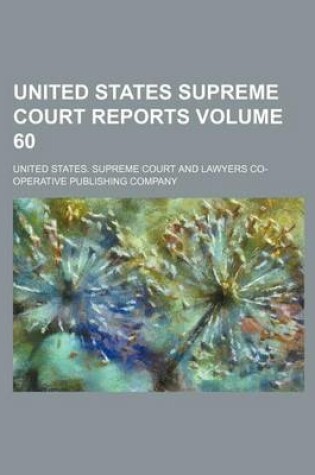 Cover of United States Supreme Court Reports Volume 60