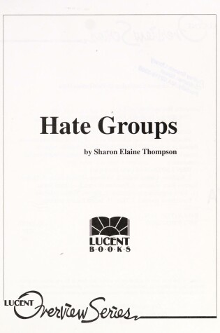 Cover of Hate Groups