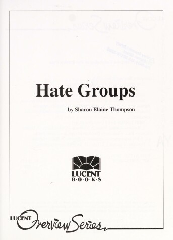 Book cover for Hate Groups