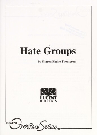 Cover of Hate Groups