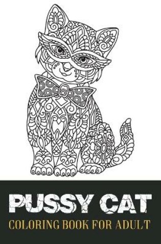 Cover of pussy cat coloring book for adult