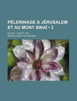 Book cover for Pelerinage a Jerusalem Et Au Mont Sinai (3); En 1831, 1832 Et 1833