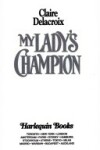 Book cover for My Lady's Champion