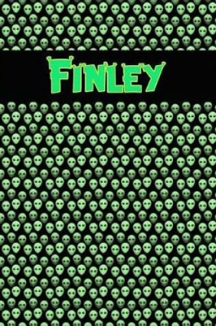 Cover of 120 Page Handwriting Practice Book with Green Alien Cover Finley