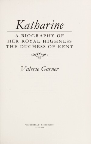 Book cover for Katharine