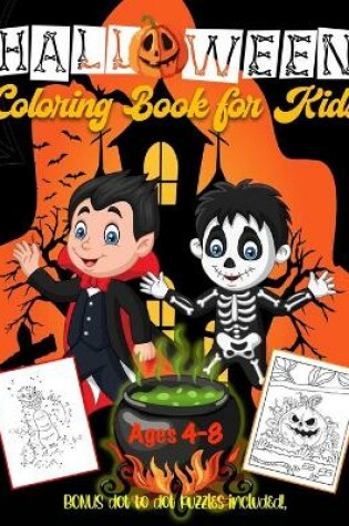 Cover of Halloween Coloring Book for Kids 4-8