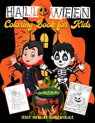 Book cover for Halloween Coloring Book for Kids 4-8
