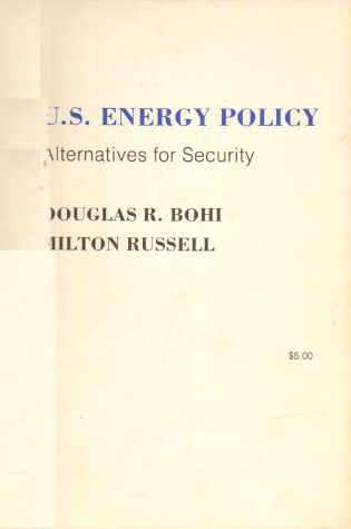 Cover of United States Energy Policy