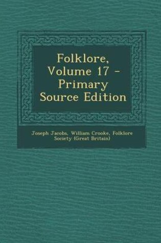 Cover of Folklore, Volume 17 - Primary Source Edition
